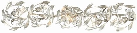 Crystorama Marselle 5 Light Antique Silver Bathroom Vanity
