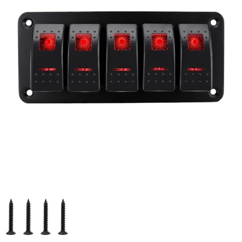 Panneau d'interrupteurs à bascule étanche 12V 24V avec kit de clé d'allumage VTT