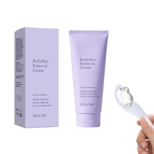 Body & Facial Hair Removal Cream, Gentle Safe for Sensitive Skin, Painless Hair Removal for Women & Men, 3.38 fl oz