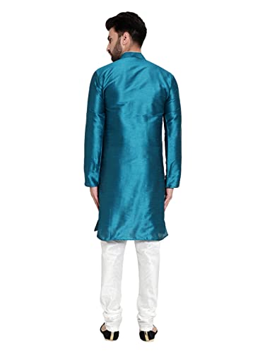 Image of HUZUR Mens Silk 6 Loop Kurta Pajama