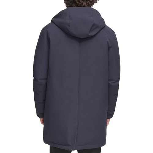 Image of DKNY Men's Water Resistant Hooded Logo Parka Jacket