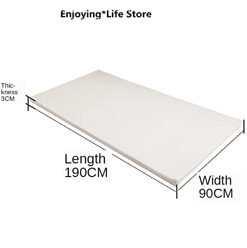 Qqcc Mattress Topper Latex Mattress School Season Youth 3Cm Dormitory Massage Mattress Single Sleep Aid Gift Latex Pad Single Bed (Color : 90X200Cm) #TOP3