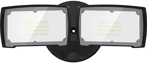 LEPOWER 3000LM LED Flood Light Outdoor, Switch Controlled LED Security Light, 28W Exterior Lights with 2 Adjustable Heads, 5500K, IP65 Waterproof for Garage, Yard, Patio