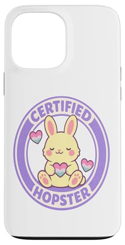Certified Hopster Cute Bunny Pride Pastel Heart Graphic Tee �X�}�z�P�[�X iPhone 13 Pro Max �p