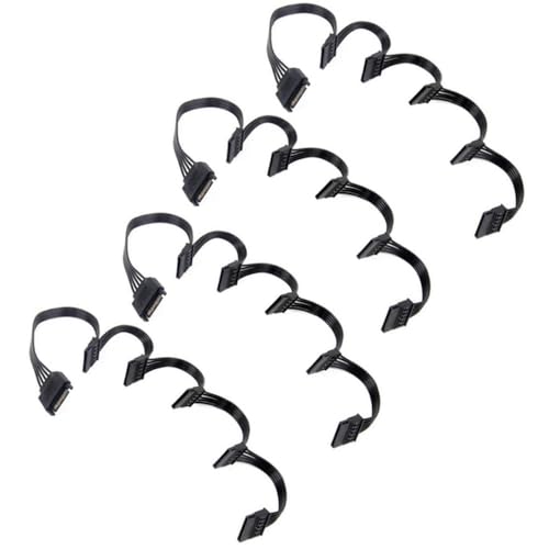 4X 15 Pin SATA Power Extension Hard Drive Cable