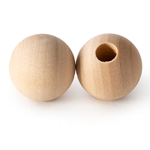 Image of Pinehurst Crafts Wood Dowel Rod End Caps, 3 /4-Inch Diameter with 1 /4-Inch Hole, Pack of 25