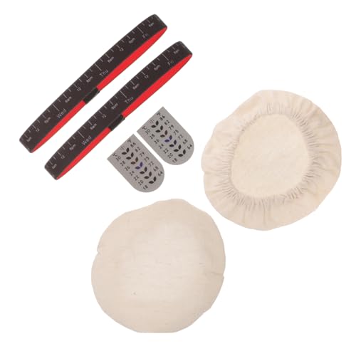 MAGICLULU 1 Juego Kit Completo de Accesorios para Frascos de Fermentación de Masa Madre con Cubiertas de Tiras de Termómetro y Bandas de Fecha para Proceso de Fermentación