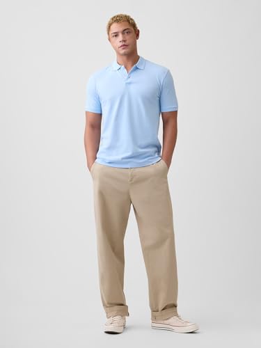Image of Gap Men Solid Regular fit Half Sleeve Collared Neck T-Shirt
