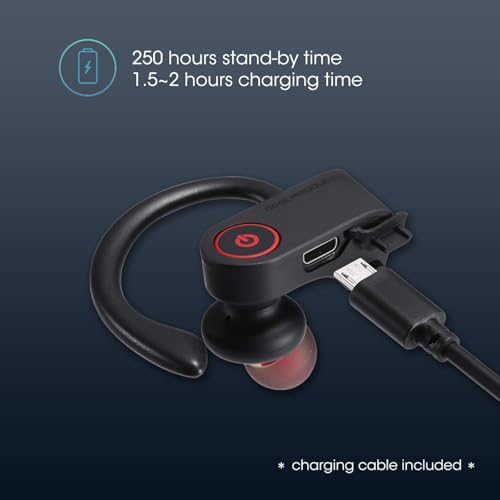 Image of noot Products NP11 Wireless Bluetooth in-Ear Headphones with Mic, Volume & Remote Control IPX7 Sweatproof Earbuds for Sports, Running, Gym (B17)