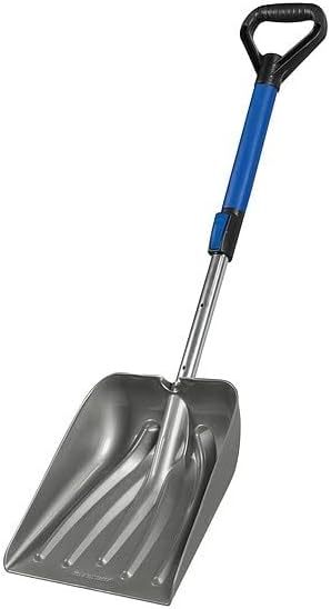 Snow Shovel, 11 1/2 in W x Plastic Blade, 17 in L Steel Handle, Mfr: SCS4506PK-A