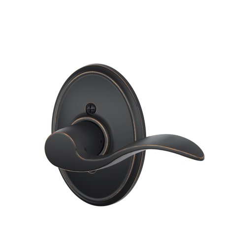 Image of SCHLAGE Accent Lever with Wakefield Trim Non-Turning Lock in Aged Bronze - Right Handed - F170 ACC 716 WKFRH