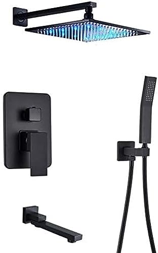 Fauce de douche de salle de bain noir mat LWX pour installation murale de douche