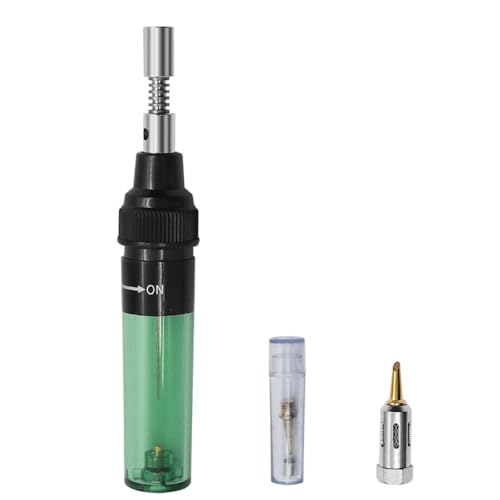 Juego de soldador, soldador de gas rellenable y quemador de gas butano, puntas de soldadura, mini herramienta para reparación electrónica precisa, grabado de cuero, escultura, pintura de madera, B