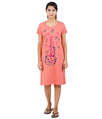 Image of Pride Apparel Printed Women's Cotton Knee Length Night Gown /Night Dress /Nighty