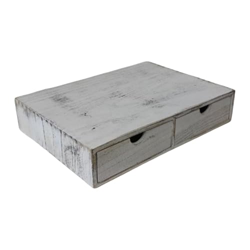 FytStycale Porta Capsule caffè Supporto per Macchinetta Cassetto in Legno E Organizzatore per Cialde Stile retrò con Due Scomparti Adatto per Arredare Il Bancone, retrò