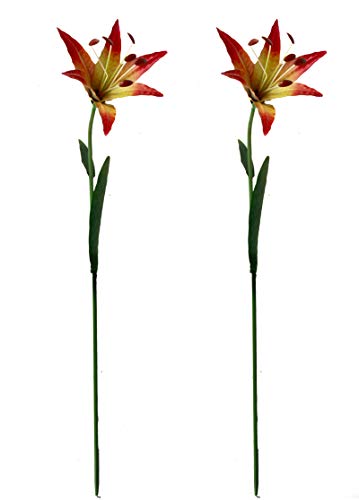 DARO DEKO Metall Garten-Stecker Lilie 76cm 2 Stück