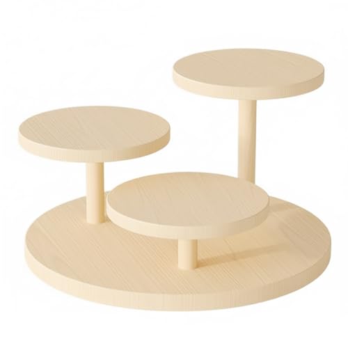Présentoir en Bois 3 Niveaux, Supportd’Affichage Multicouche pour Produits, Étagère...
