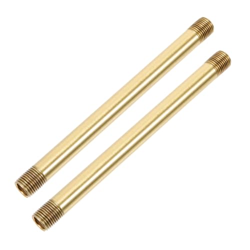 DIYEAH 2pcs DIY Replacement Copper Tube Lamps Parts Threaded Lamp Stem for Wall Table