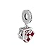 Produktbild CHICBUY Charm-Anhänger aus roter Emaille, 925er Silber, passend für Pandora-Armbänder