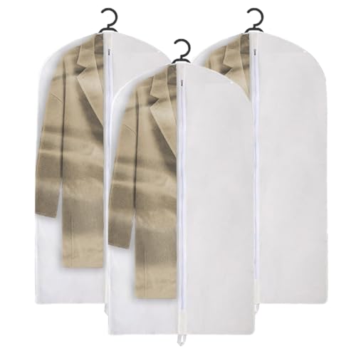 Kit 5 Capas Protetora TNT Para Roupas Vestidos Ternos Saco Com Zíper Palitó Organizador De Guarda Ro