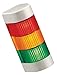 WME-302AFB-RGY Light Tower;LED;Wall Mount;3-Tier;24 VDC/VAC;Flashing Alarm;RGY;80mm