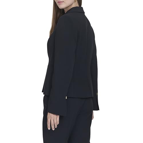 H HALSTON Women's One Button Short Office Workwear Blazer4