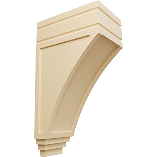 Best Deal Cheap 🛒 Ekena Millwork CORW05X07X14SJMA-CASE-6 Large San Juan Wood Corbels, 5"W x 7 3/4"D x 14"H, Maple