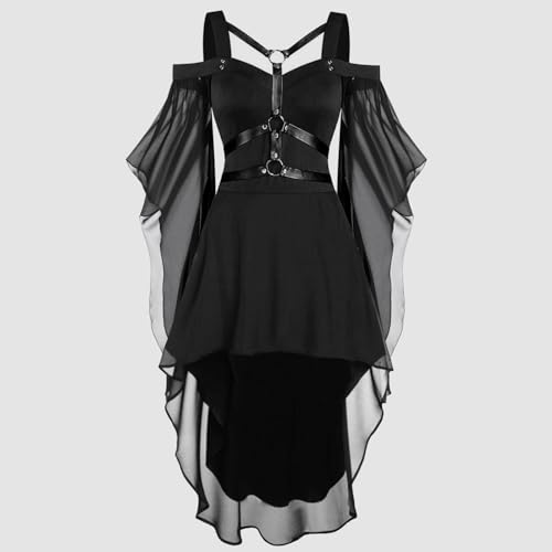 Renaissance Costume Women Off Shoulder Medieval Gothic Halloween Dress - image 2