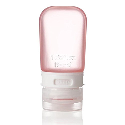 humangear GoToob Refillable Silicone Travel Size Bottles for Women, Men, Toiletries, Beauty, Cosmetics, Single, Small (1.25oz), Red,HG0131-Hot Pink-One Size