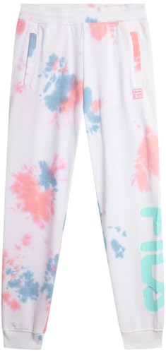 Fila Girls Sweatpants - Soft Cotton Blended Sweatpants for Girls with Drawstring Waist and Pockets - Fashion Kids Joggers
