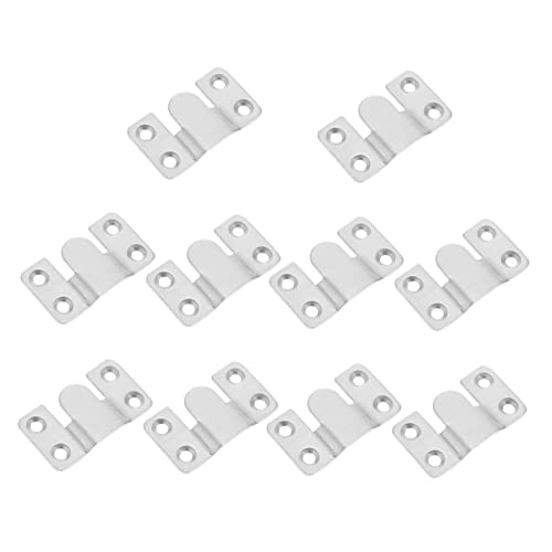 Image of GLEAVI 12pcs Stainless Steel Photo Frame Hooks Screws Interlocking Clips Heavy Duty Wall Mount Hardware for Secure Hanging of Frames and Mirrors