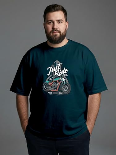 Image of XENOVAURBAN Mens Plus Size Cotton T-Shirt Combo | Combo Pack of 2 Unisex Fit Plus Size Printed Tshirts