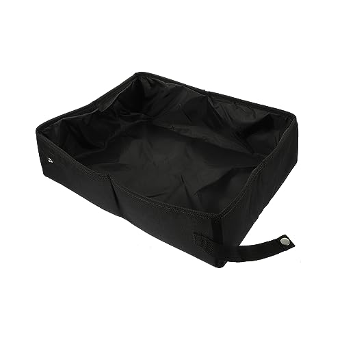 Milisten 箱 折りたたみ式猫用トイレ ごみトレイ 猫トイレトレーナー 特大猫砂トレイ ペット 自動洗浄猫砂トレイ 猫砂入れ 猫砂キャリア 猫砂ホルダー ポータブルトイレ エヴァ Black