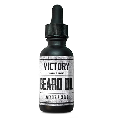 Victory Barber & Brand Beard Oil | End Beardruff with Moisturizing Conditioner for Men | Get Beard Envy | Lightly Scented with Cedar and Lavender | Made in the USA