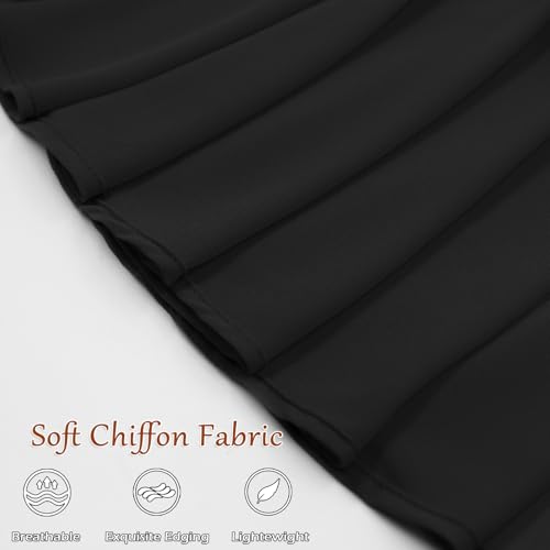 Image of Ciormis Chiffon Capelet Women's Soft Shawls and Wraps for Evening Dresses, Wedding Formal Dress Shawl Cape Cover up