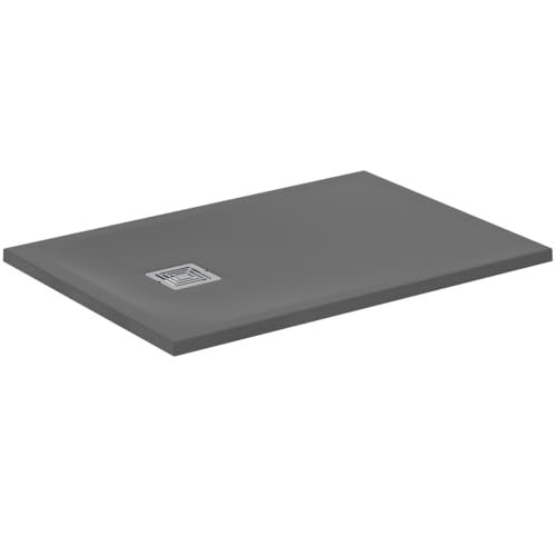 Plato de ducha de resina 100 x 70 Ideal Standard Ultra Flat S+ rectangular efecto piedra gris 2