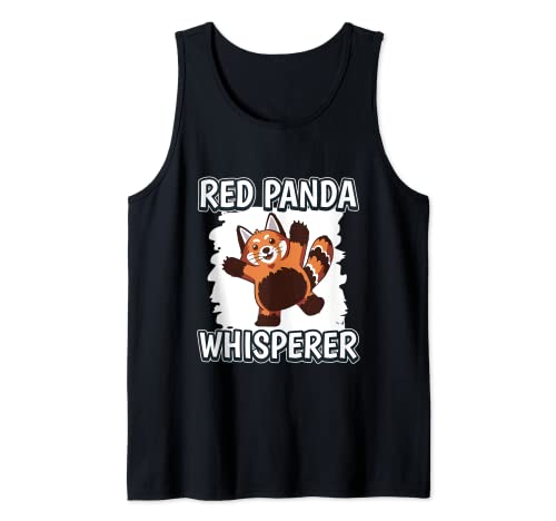Red Panda Whisperer Red Panda Tank Top, Black
