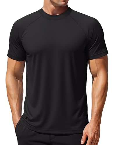 MAGCOMSEN Men's Rash Guard Swim Shirts UPF 50+ Sun Protection Quick Dry Fishing Water Shirts