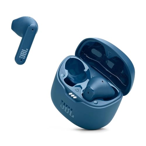JBL Tune Flex TWS, Auriculares In Ear inalámbricos con cancelación activa del ruido, graves potentes, resistencia al agua IPX4, 8+24h posibles de batería, estuche de carga, azul