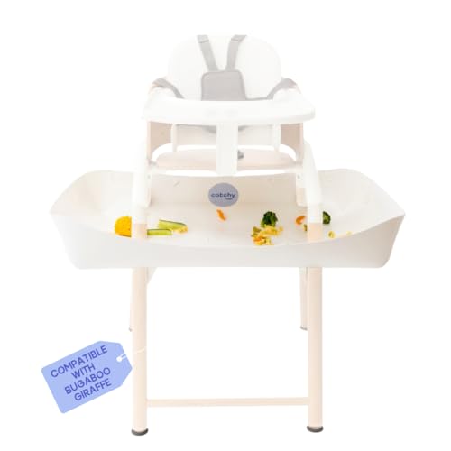 Image of CATCHY - Food Catcher - Compatible with Bugaboo Giraffe + 11 Other High Chairs - Highchair Sold Separately - Baby Food & Mess Catcher - Under High Chair Accessory | High Chair Food Catcher - High Chair Sold Separately - Baby & Toddler Food & Mess Catcher - Under High Chair Accessory