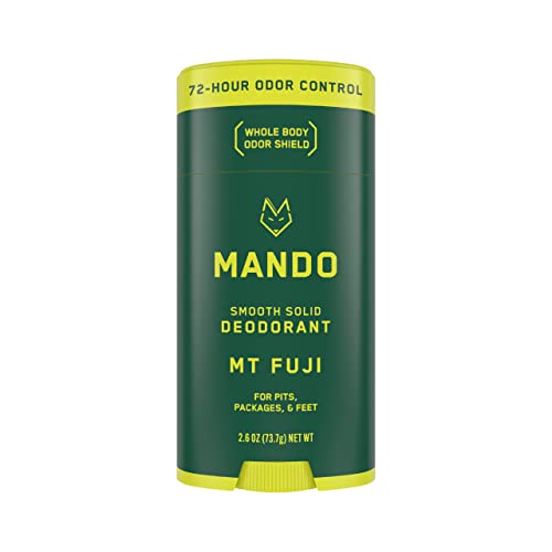 Mando Whole Body Deodorant For Men - Smooth Solid Stick - 72 Hour Odor Control - Aluminum Free, Baking Soda Free, Skin Safe - 2.6 ounce (Pack of 2) - Pro Sport
