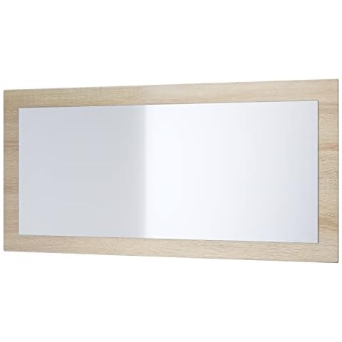 Vladon Espejo Lima, Espejo de Pared con Marco Moderno, Roble áspero Cover
