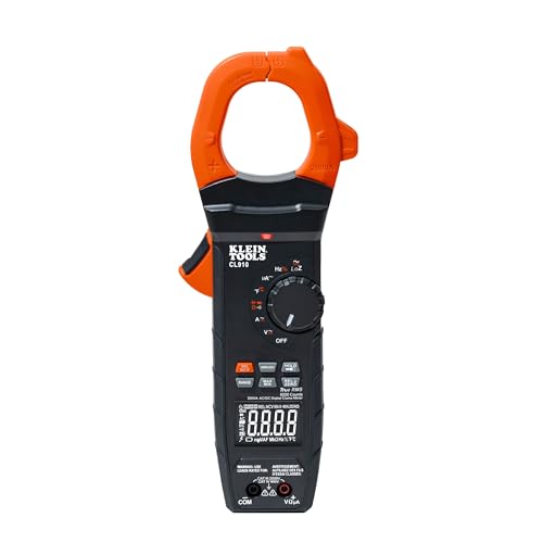 Image of Klein Tools CL910 2000V 2000A AC /DC Auto-Ranging Digital Clamp Meter with TRMS, Worklight, Backlit Display, Solar Panel Wind Turbine High Voltage Testing