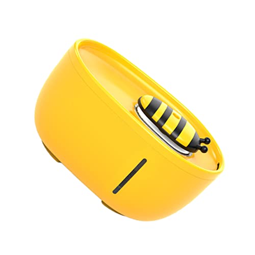 VANZACK Water Dispenser for Cats Dogs Automatic Circulating Bowl Pet Water Feeder Bee Pattern Simple Elegant