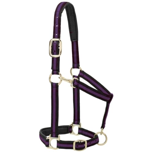 image for Weaver Leather Nylon Horse Halter, Padded and Adjustable, Chin and Thr