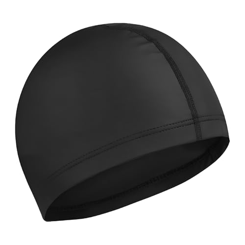 Cuffia da bagno per piscina per adulti, tessuto in PU morbido, berretto da bagno da uomo, berretto da piscina da donna, berretto da piscina, protezione per capelli, vita estensibile, unisex