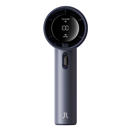 Image of JISULIFE Handheld Fan Pro1 with Digital Display, Lanyard, 100 Speed Adjustable for Travel /Camping /Outdoor, Gift for Women /Men 3600mAh (Blue)