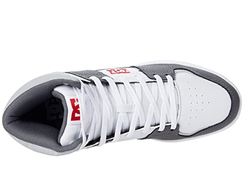 DC Mens Cure Casual High-Top Skate Shoes Sneakers White/Grey/Red 10 D - Medium2