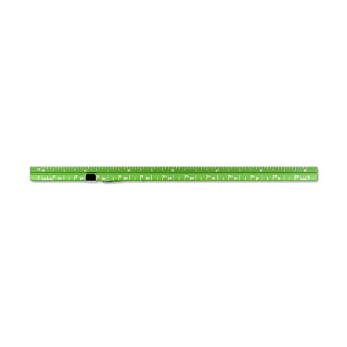 Image of Alumicolor 3611-6 Aluminum Combination Pocket Scale With Clip, 6IN, Green