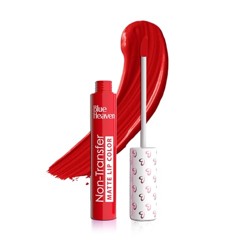 Image of Blue Heaven Non Transfer Matte Lip Color, Long Lasting upto 8 hrs, Light Weight & Smudge Proof, Non Transfer Liquid Lipsticks for Women, 103, 2.8ml